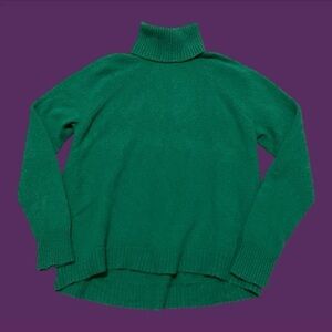 J Crew emerald green wool turtleneck size women’s L
